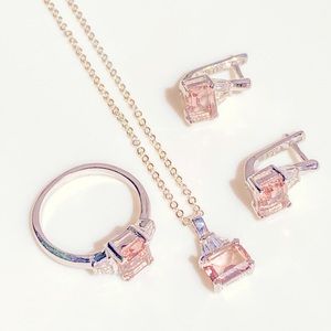 COPY - 925 Silver Pink Stone Women Set